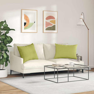 vidaXL Coussins de canapé 2 pcs Vert clair 70 x 50 cm Tissu