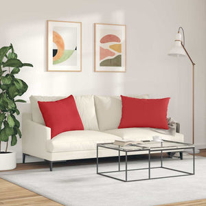 vidaXL Coussins de canapé 2 pcs Rouge 70 x 50 cm Tissu