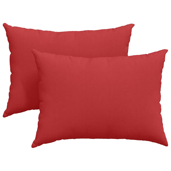 vidaXL Coussins de canapé 2 pcs Rouge 70 x 50 cm Tissu