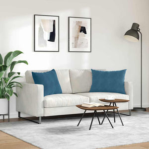 Sofakissen Blau Cord 70x50cm 2er Set