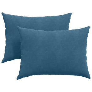 Sofakissen Blau Cord 70x50cm 2er Set
