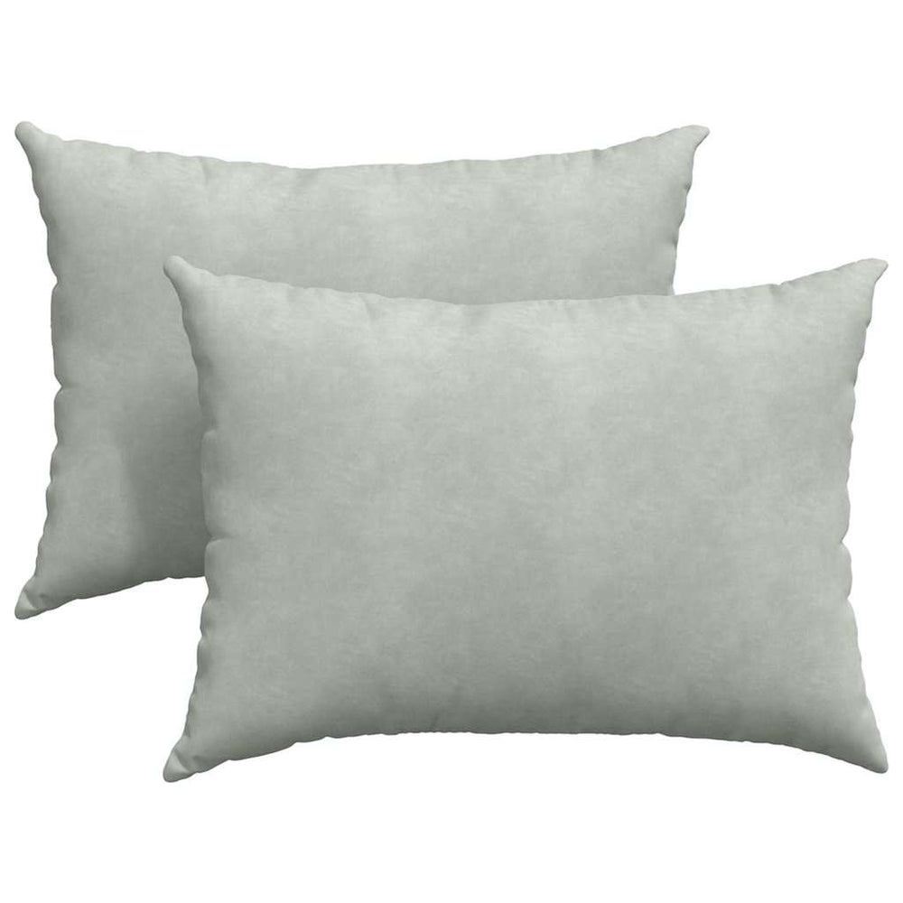 vidaXL Coussins de canapé 2 pcs Gris clair 70 x 50 cm Tissu côtelé