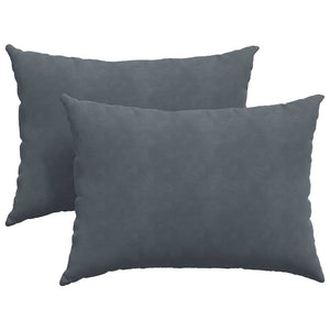 Sofakissen 2er Set Dunkelgrau Cord 70x50 cm