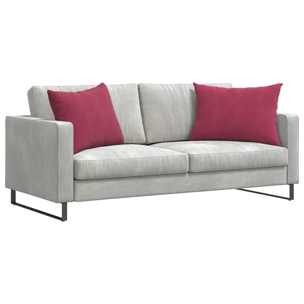 Weinrote Cord Sofakissen, 70x50 cm, 2er-Set
