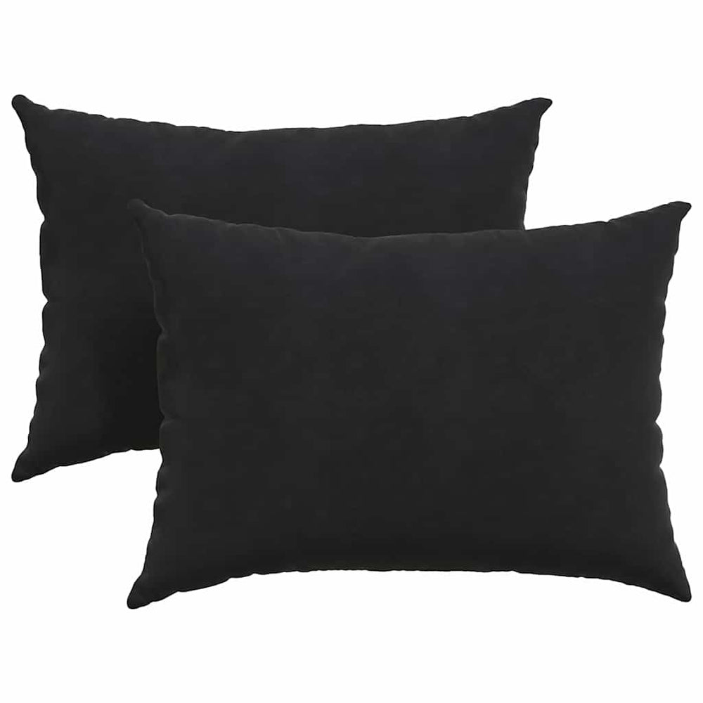 vidaXL Coussins de canapé 2 pcs Noir 70 x 50 cm Tissu en velours côtelé