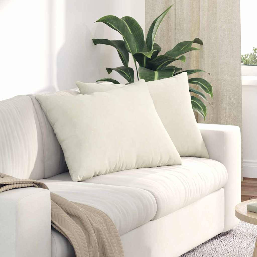 Sofakissen 2er Set Creme Cord 70x50 cm