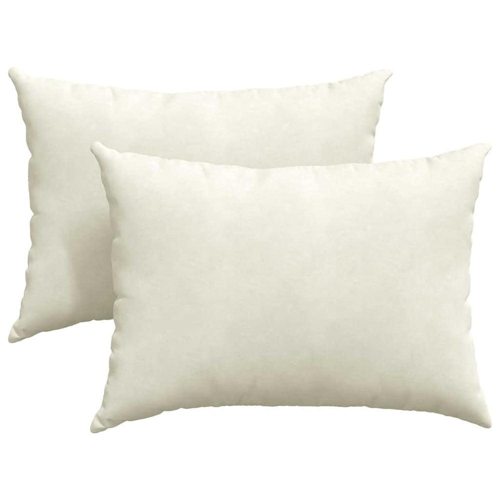 vidaXL Coussins de canapé 2 pcs Crème 70 x 50 cm Tissu en velours côtelé