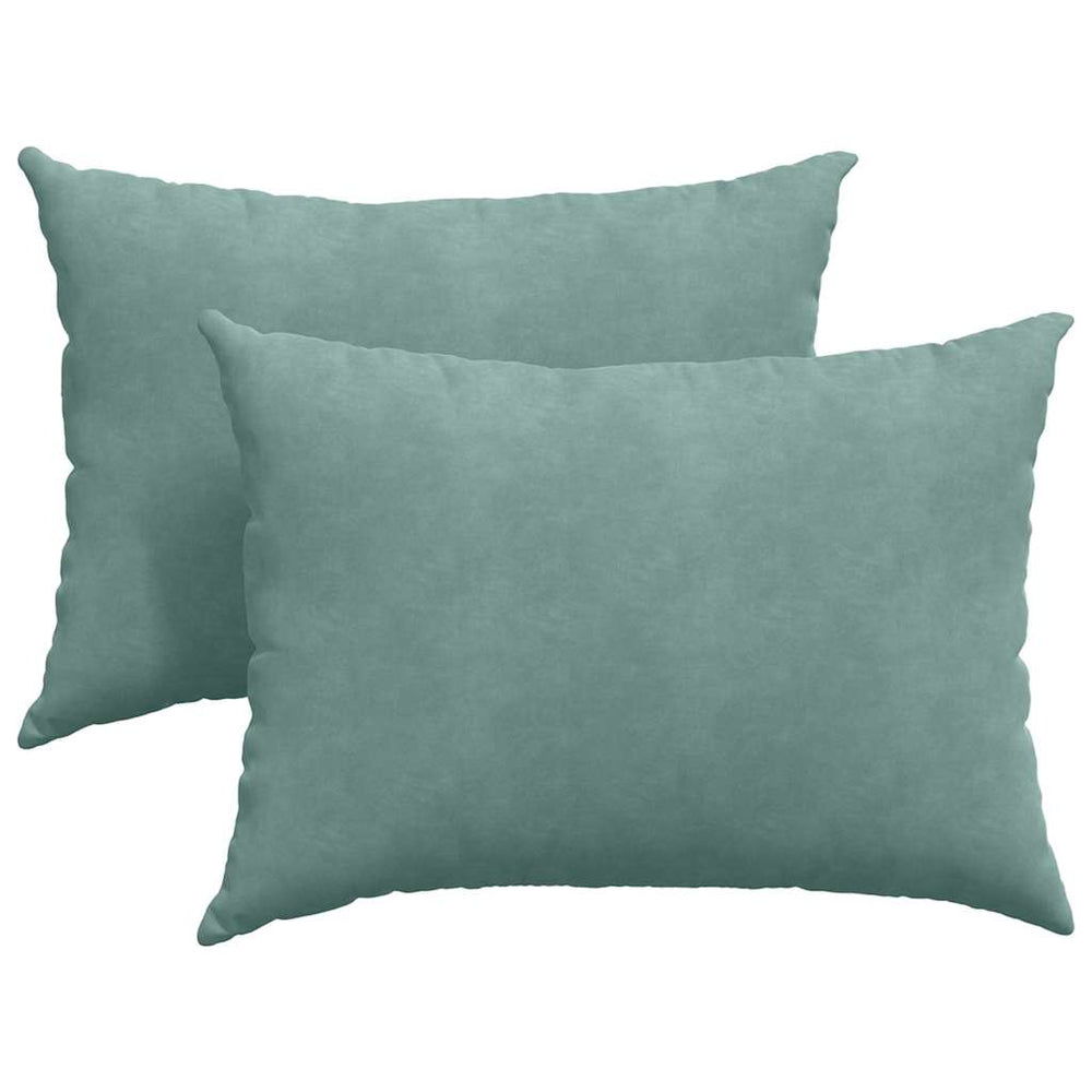 2er Set Sofakissen Cord Meergrün 70x50 cm