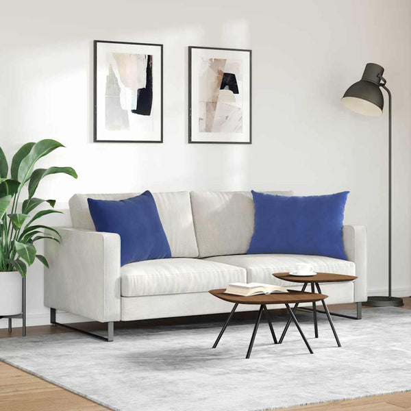 Sofakissen 2er Set Polizeiblau Cord 70x50 cm