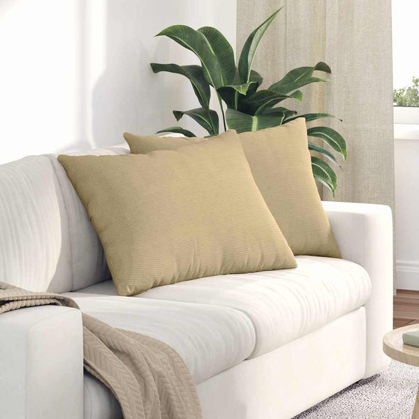 Sofakissen 2er Set Grau-Grün Cord 70x50 cm