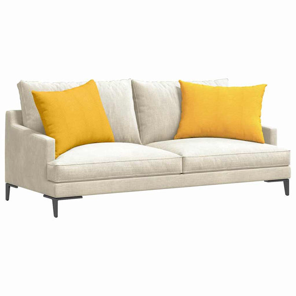 Sofakissen 2er Set Hellgelb Cord 70x50