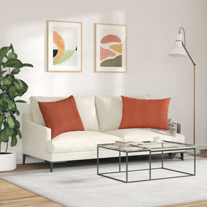 2er Set Sofakissen Rot-Orange Cord 70x50 cm