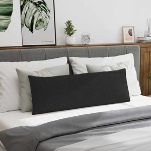 vidaXL Coussins de canapé 2 pcs Noir 120 x 40 cm Tissu