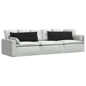 vidaXL Coussins de canapé 2 pcs Noir 120 x 40 cm Tissu