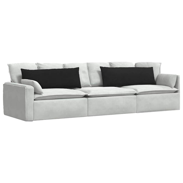 vidaXL Coussins de canapé 2 pcs Noir 120 x 40 cm Tissu