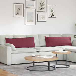 Sofakissen 2er Set Weinrot 120x40 cm