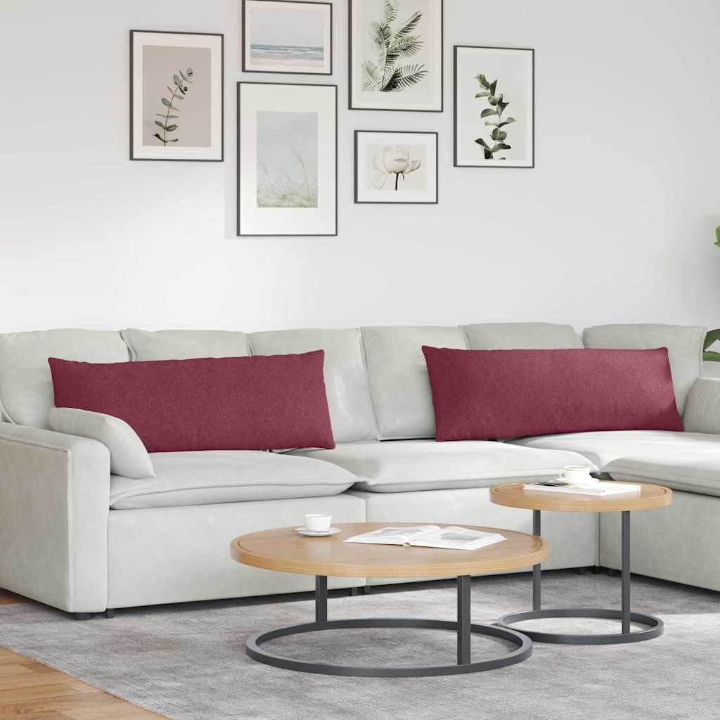 Sofakissen 2er Set Weinrot 120x40 cm