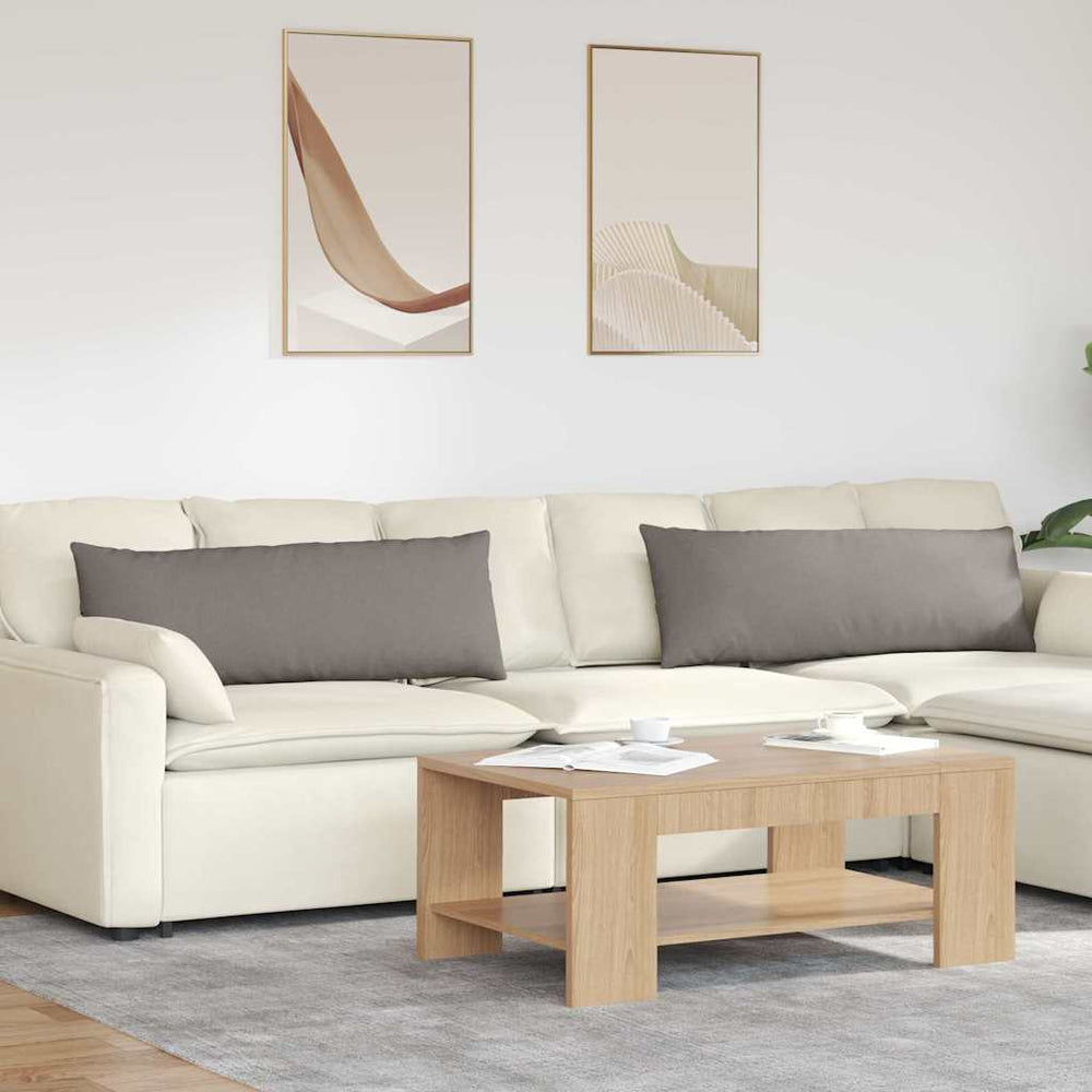 Sofakissen 2er Set Taupe 120x40 cm