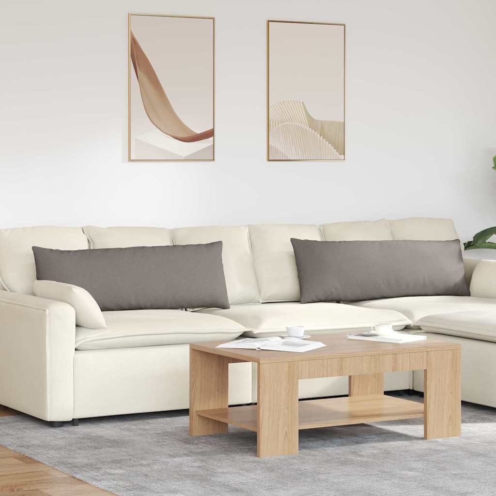 Sofakissen 2er Set Taupe 120x40 cm