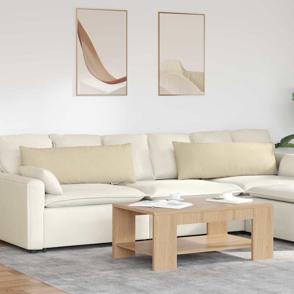Sofakissen 2er Set Creme 120x40 cm