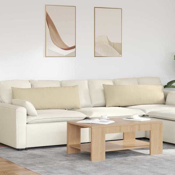Sofakissen 2er Set Creme 120x40 cm