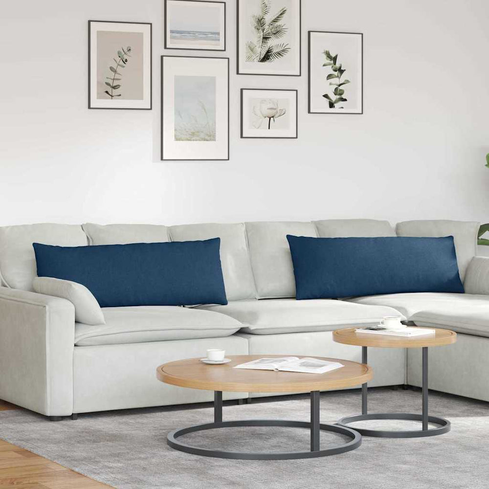 Blaue Sofakissen 120 x 40 cm, 2er-Set