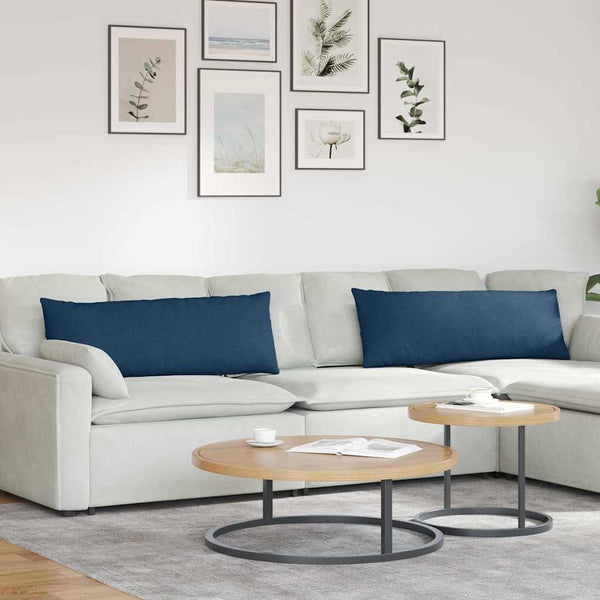 Blaue Sofakissen 120 x 40 cm, 2er-Set