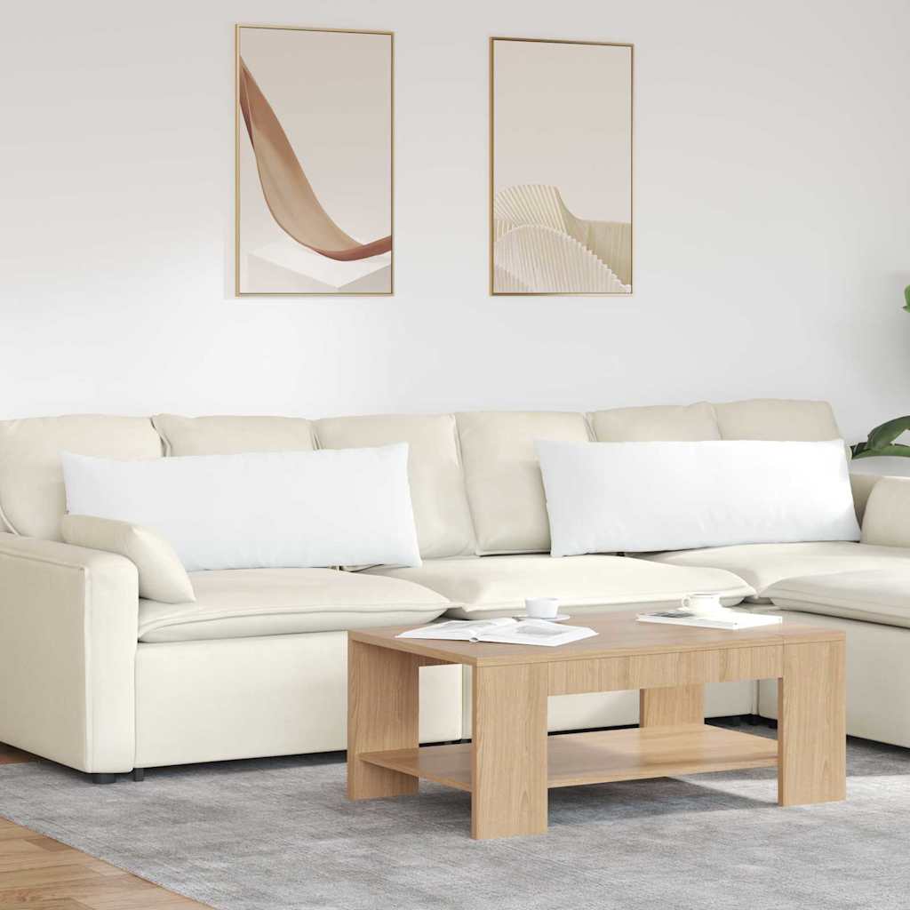 Sofakissen 2er-Set Weiß 120x40 cm