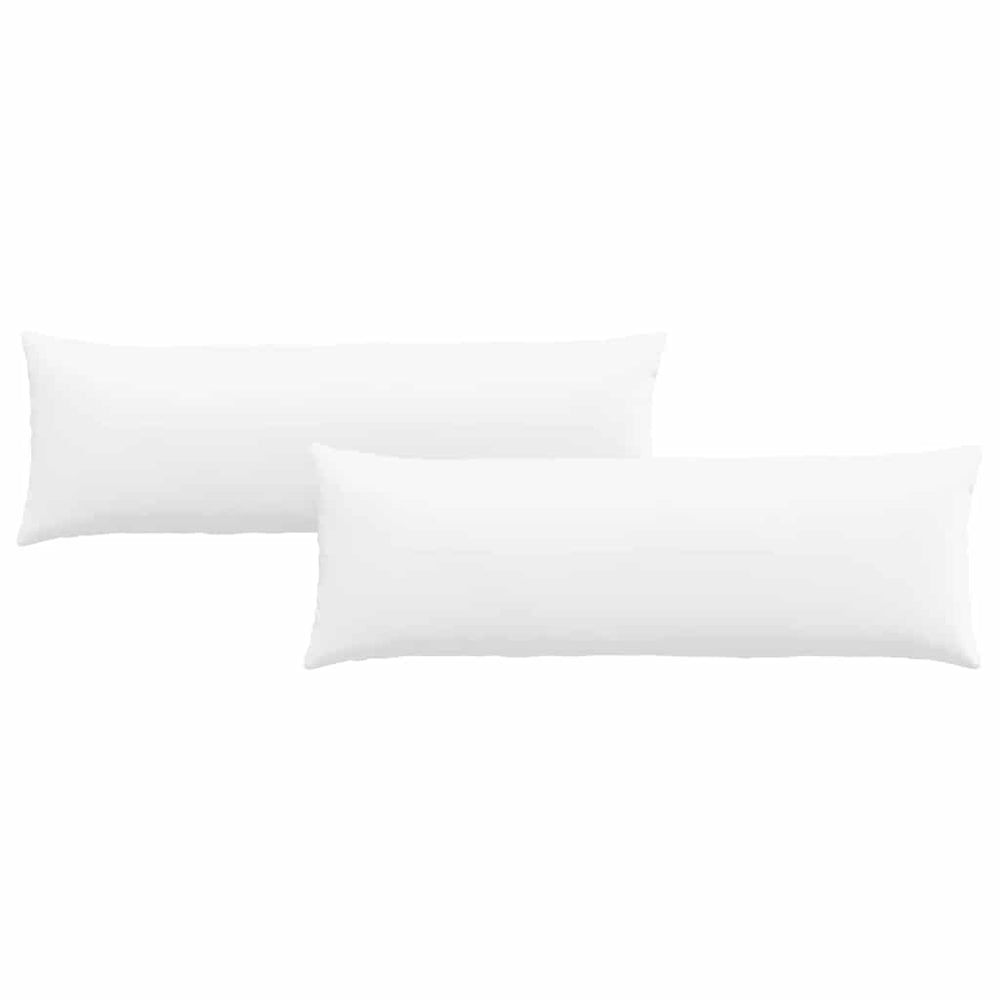 vidaXL Coussins de canapé 2 pcs Blanc 120 x 40 cm Tissu