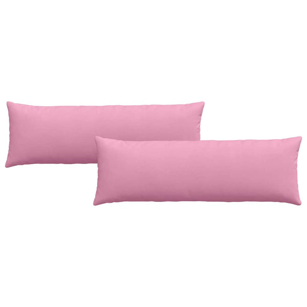 vidaXL Coussins de canapé 2 pcs Rose 120 x 40 cm Tissu