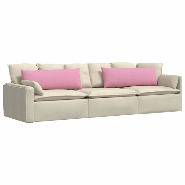 vidaXL Coussins de canapé 2 pcs Rose 120 x 40 cm Tissu