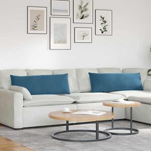 Sofakissen 2er Set Blau Cord 120x40cm