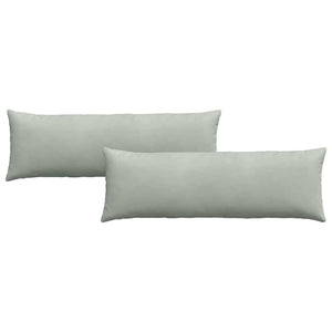 vidaXL Coussins de canapé 2 pcs Gris clair 120 x 40 cm Tissu en velours côtelé