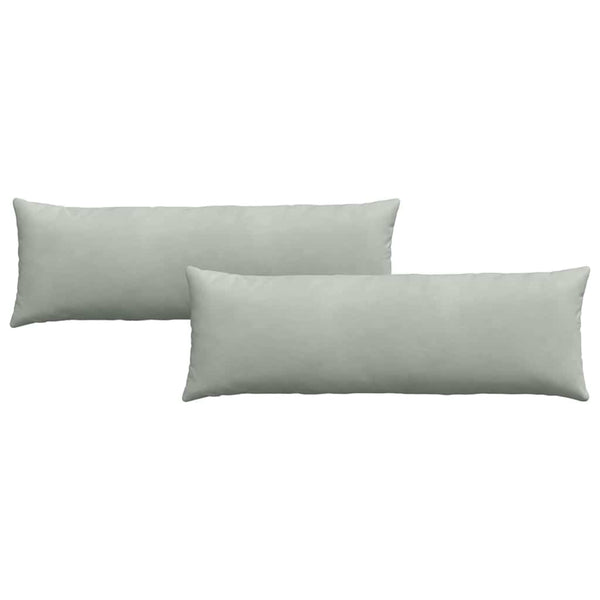 vidaXL Coussins de canapé 2 pcs Gris clair 120 x 40 cm Tissu en velours côtelé