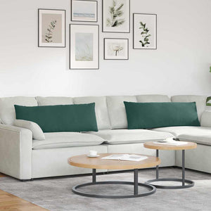 Dunkelgrüne Cord Sofakissen 120x40cm, 2er-Set