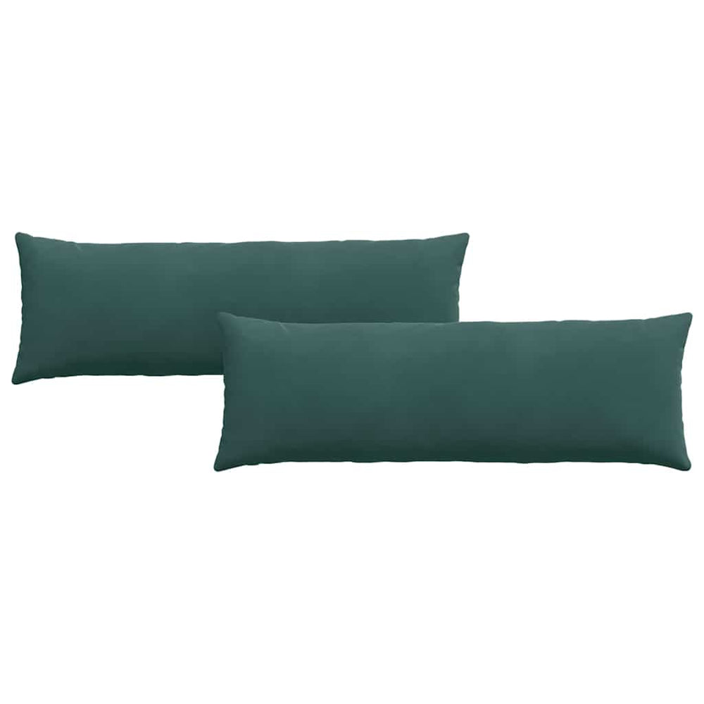 Dunkelgrüne Cord Sofakissen 120x40cm, 2er-Set
