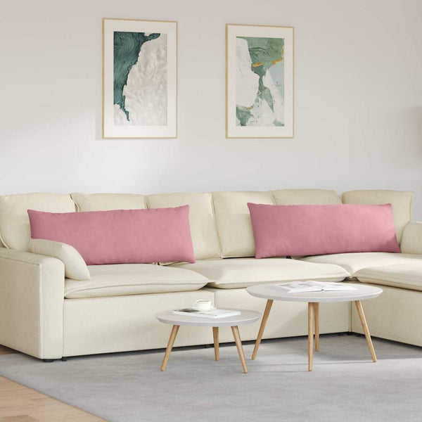 Sofakissen 2er Set Rosa Cord 120x40 cm