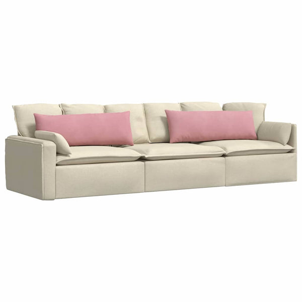 Sofakissen 2er Set Rosa Cord 120x40 cm