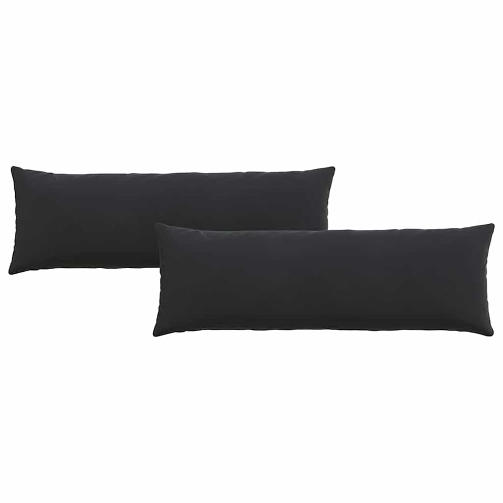 vidaXL Coussins de canapé 2 pcs Noir 120 x 40 cm Velours côtelé