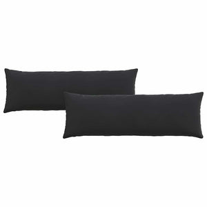 Sofakissen 2er Set Schwarz Cord 120x40 cm