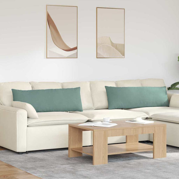 Sofakissen 2er Set Cord Meergrün 120x40 cm