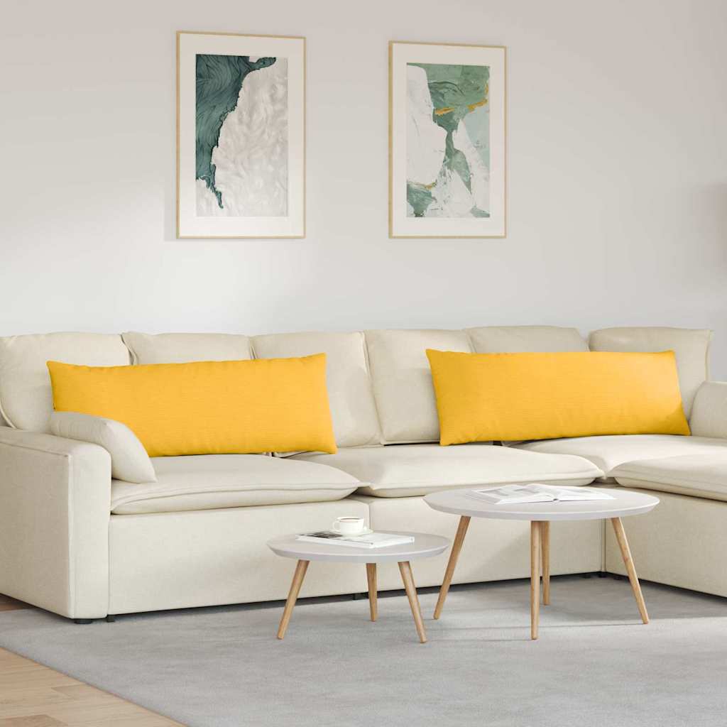 Sofakissen Gelb Cord 120x40cm 2er-Set