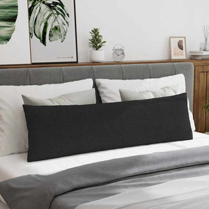 vidaXL Coussins de canapé 2 pcs Noir 145 x 40 cm Tissu