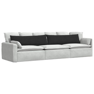 vidaXL Coussins de canapé 2 pcs Noir 145 x 40 cm Tissu