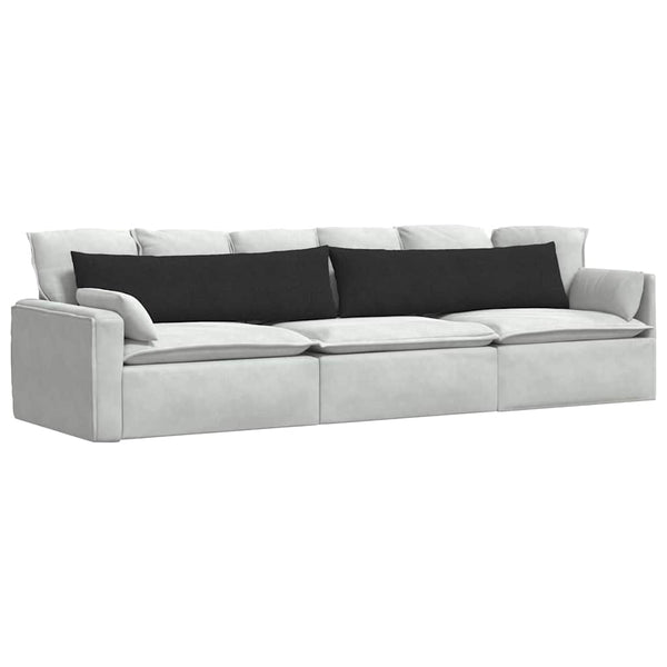 vidaXL Coussins de canapé 2 pcs Noir 145 x 40 cm Tissu