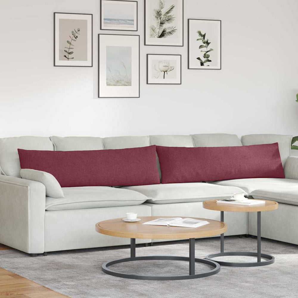 Sofakissen 2er Set Weinrot 145x40 cm