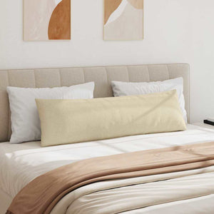 vidaXL Coussins de canapé 2 pcs Crème 145 x 40 cm Tissu