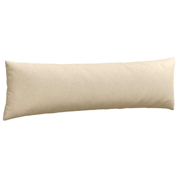 vidaXL Coussins de canapé 2 pcs Crème 145 x 40 cm Tissu