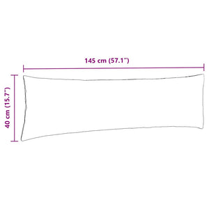 vidaXL Coussins de canapé 2 pcs Crème 145 x 40 cm Tissu