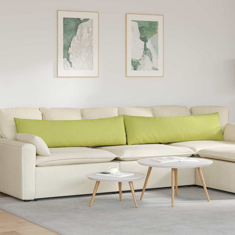vidaXL Coussins de canapé 2 pcs Vert clair 145 x 40 cm Tissu